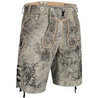 PAULGOS Trachtenhose Herren Lederhose Kurz mit Trägern 100% Echtleder - HK3 ANTIK von PAULGOS