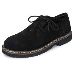 PAULGOS Trachtenschuhe Echt Leder Haferlschuhe Haferl Trachten Schuhe in 3 Farben Gr. 39-47, Farbe:Schwarz, Schuhgröße:40 von PAULGOS