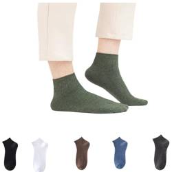 PAULOF PENG 10 Paar Sneaker Socken Herren Damen, Atmungsaktive Sportsocken, Baumwolle Kurz Laufsocken (One Size, 2) von PAULOF PENG
