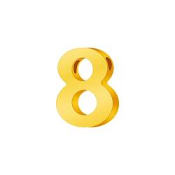 PAURO Herren Damen Edelstahl Personalisierte Nummer 8 Anhänger Halsketten Sport Schmuck Cool Charm, Gold von PAURO