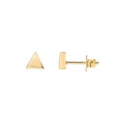PAVOI 14k vergoldet 925 Sterling Silber Ohrringe | Tiny Dreieck-Ohrstecker | Gelbgold Ohrstecker für Frauen von PAVOI
