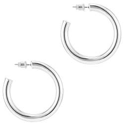 Pavoi 14k Gold Hoop Earrings For Women 20mm | Thick Infinity Gold Hoops Women Earrings | Gold Plated Loop Earrings For Women | Lightweight Hoop Earrings Set For Girls von PAVOI