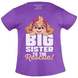 Big Sister to The Rescue Skye Geschenk Große Schwester Mädchen T-Shirt 116 Lila von PAW PATROL