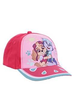 PAW PATROL Baseball Cap, Kappe Schirmmütze Hut für Kinder Mädchen mit Klettverschluss verstellbar (Pink 54) von PAW PATROL