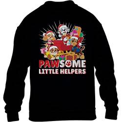 PAW PATROL Christmas Pawsome Little Helpers Santa Kinder Pullover Sweatshirt 152 Schwarz von PAW PATROL
