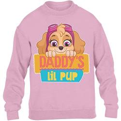 PAW PATROL - Daddy's Lil PUP Skye Geschenk Papa Kinder Pullover Sweatshirt 152 Light Pink von PAW PATROL