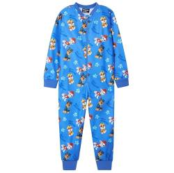 PAW PATROL Fleece Onesie Kinder Jungen, kuscheliger Schlafsack mit Füßen Geschenk Junge 2 bis 6 Jahre (Blau, 4-5 Jahre) von PAW PATROL