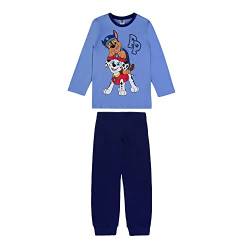 PAW PATROL Jungen Schlafanzug mit Chase & Marshall 98869 blau Größe 104, 4 Jahre von PAW PATROL