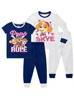 PAW PATROL Mädchen Schlafanzug Packung mit 2 Slim Fit Mehrfarbig 104 von PAW PATROL