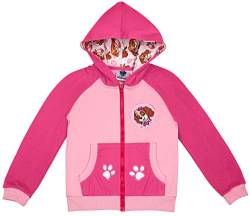 PAW PATROL Mädchen Sweatjacke mit Kapuze Kapuzenjacke Jacke (122, Rosa) von PAW PATROL