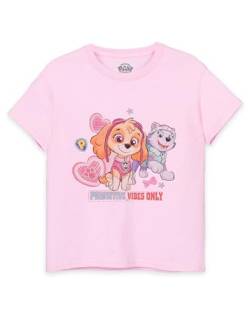 PAW PATROL Pawsitive Vibes Only Mädchen Rosa Kurzarm-T-Shirt | Entfesseln Sie das Abenteuer mit Pfoten - Für kleine Fans - 5-6 Jahre von PAW PATROL