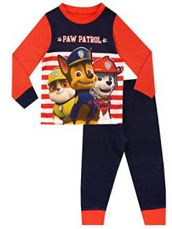 PAW PATROL Schlafanzug | Chase Marshall Rubble | Langarm Schlafanzüge für Jungen | Pyjama Kinder Mehrfarbig 104 von PAW PATROL