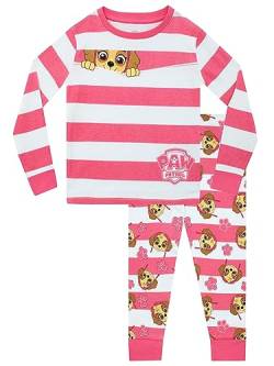 PAW PATROL Schlafanzug Mädchen | Slim Fit Skye Gestreifte Pyjama | Schlafanzüge für Mädchen | Offizielles Merchandise Rosa 92 von PAW PATROL