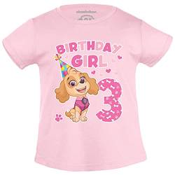 PAW PATROL T-Shirt Mädchen Skye Birthday Girl 3 Jahre Geburtstag Mädchen Tshirt 94 Rosa von PAW PATROL