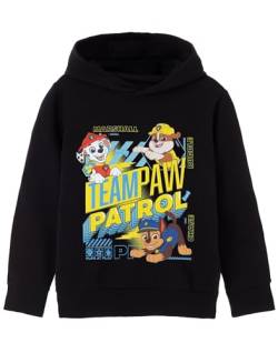 PAW PATROL Team Jungen Schwarzer Kapuzenpullover | Verbünde Dich mit Chase, Marshall und Rubble | Begeben Sie Sich auf stilvolle Abenteuer | EIN kuscheliger Hoodie für Junge Enthusiasten von PAW PATROL