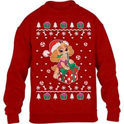 PAW PATROL Ugly Christmas Skye Weihnachten Kinder Pullover Sweatshirt 104 Rot von PAW PATROL