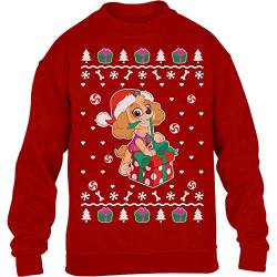 PAW PATROL Ugly Christmas Skye Weihnachten Kinder Pullover Sweatshirt 116 Rot von PAW PATROL