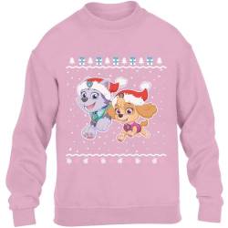 PAW PATROL Weihnachtspullover Skye Everest Mädchen Kinder Pullover Sweatshirt 128 Light Pink von PAW PATROL