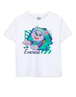 PAW PATROL Weißes T-Shirt für Mädchen | Everest-Charakterdesign | Authentisch Merchandise | Bequemes & stylisches T-Shirt für Schneeentdecker von PAW PATROL