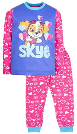 Paw Patrol Kinder-Pyjama, langärmeliger Schlafanzug mit Skye-Design, 100 % Baumwolle, offizieller Merchandise-Artikel, Rosa - Skye, 1-2 Jahre von PAW PATROL