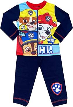 Paw Patrol Marshall Jungen Schlafanzug Rubble Chase Hi!, mehrfarbig, 86-92 von PAW PATROL