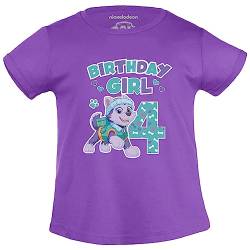 Paw Patrol T-Shirt Mädchen Everest Birthday Girl 4 Jahre Geburtstag Mädchen Tshirt 116 Lila von PAW PATROL