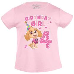 Paw Patrol T-Shirt Mädchen Skye Birthday Girl 4 Jahre Geburtstag Mädchen Tshirt 94 Rosa von PAW PATROL
