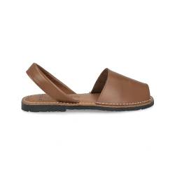 PAYMA - Damen Menorquinas Avarcas für Damen Herren Unisex. Leder Artikel aus Spanien. Sommer Sandalen. Gepolsterte Vorlage. Farbe: Braun, Größe: EU 38 von PAYMA