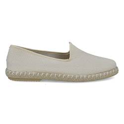 PAYMA - Herren Espadrilles Sommerpantoffeln aus Canvas. Sommerschuhe Segeltuch. Freizeitschuhe. Brasilianer für Herren. Gummi und Jute Schuhboden. Farbe: Beige. Größe EU 41 von PAYMA