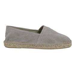 PAYMA - Herren Espadrilles Sommerpantoffeln aus Canvas. Sommerschuhe Segeltuch. Freizeitschuhe. Brasilianer für Herren. Gummi und Jute Schuhboden. Farbe: Grau. Größe EU 42 von PAYMA