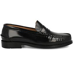 PAYMA - Herren Loafer Mokassin aus Leder Klassischer Herrenschuhe mit Maske und Quasten. Flexibler Gummisohle. Knitterfreies. Farben: Schwartz Maske. Größe EU 43 von PAYMA