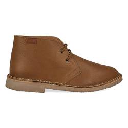 PAYMA - Safari Desert Boot aus GlattLeder für Damen und Herren. Schuhe aus Spanien. Chukka Stiefeletten Schuhe Stiefel Sport und Kleid. Gummisohle. Farbe: Camel Glatt, Größe: EU 46 von PAYMA