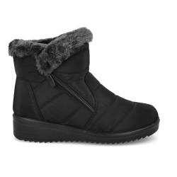 PAYMA - Winter Stiefel für Damen. Stiefeletten Ankle Gefütterte SchneeStiefel. Bequeme und Warme Hausschuhe für zu Hause und Wasserabweisend. Gummisohle. Satin-Finish. Farbe: Schwarz2, Größe: EU 37 von PAYMA