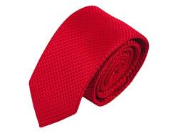PB Pietro Baldini Krawatte schmal mit Diamanten Struktur - Elegante handgefertigte Krawatte für Herren aus Mikrofaser - 150 x 7 cm - bordeaux von PB Pietro Baldini