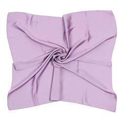 PB-SOAR Damen Mädchen Einfarbiger Schal Halstuch Bandana Kopftuch, quadratisch Halstuch 70 x 70cm, 12 Farben auswählbar (Violett) von PB-SOAR