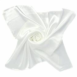PB-SOAR Einfarbiger Schal Bandana Halstuch Kopftuch Nickituch, 13 Farben auswählbar (Weiß) von PB-SOAR