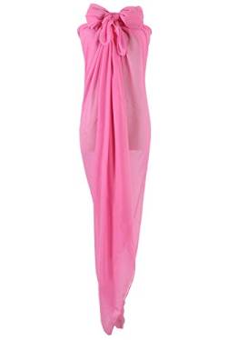 PB-SOAR XXL Damen Einfarbig Sarong Pareo Strandtuch Wickeltuch Bikini Cover up Wickelrock Multifunktions, Weich und Leicht (Pink) von PB-SOAR