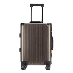 Handgepäck Koffer Koffer mit großem Fassungsvermögen, Koffer aus Aluminiumlegierung, versiegelter leichter Koffer for große Entfernungen, glatter Trolley-Koffer Reisekoffer ( Color : C , Size : 24in ) von PBENO