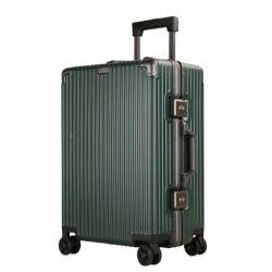 PBENO Handgepäck Koffer Hartschalenkoffer mit Aluminiumrahmen, Universal-Radkoffer, Business-Boarding-Koffer mit großer Kapazität Reisekoffer (Color : B, Size : 28in) von PBENO