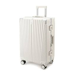 PBENO Handgepäck Koffer Koffer mit 360° leisen Rollen, Leichter Koffer, langlebiger und druckfester Koffer, Koffer mit Aluminiumrahmen Reisekoffer (Color : A, Size : 24in) von PBENO