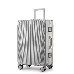 PBENO Handgepäck Koffer Koffer mit 360° leisen Rollen, Leichter Koffer, langlebiger und druckfester Koffer, Koffer mit Aluminiumrahmen Reisekoffer (Color : D, Size : 22in) von PBENO