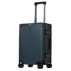 PBENO Handgepäck Koffer Koffer mit Rollen, großer Aluminium-Koffer, Boarding-Koffer, Boarding-Trolley, Handgepäck Reisekoffer (Color : C, Size : 26in) von PBENO