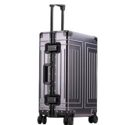PBENO Handgepäck Koffer Trolley aus Aluminium-Magnesium-Legierung, Universalrad, Metallkoffer, tragbar, komplett aus Aluminium Reisekoffer (Color : D, Size : 22in) von PBENO