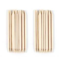 PEACECOLOR 40 Stück Holzstäbchen Doppelseitige Holzstäbchen Maniküre Multifunktionale Nagelhautschieber für Maniküre Kunst Pediküre Nagelhautpflege von PEACECOLOR