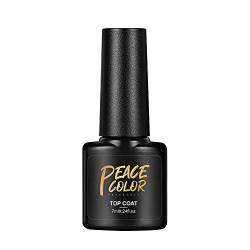 PEACECOLOR No Wipe Top Coat 7ML UV Gel Nail Polish Top Coat Überlack für nägel von PEACECOLOR