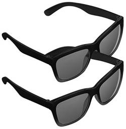 PEARL Sonnenbrille Herren: 2er-Set Sonnenbrillen im Retro-Look, UV-Schutz 400 (Stylische Sonnenbrille, Retro-Brille, Schutzbrille) von PEARL