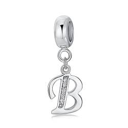 PEARLOVE A-Z Alphabets Charms Anhänger 925 Sterling Silber Buchstabe Charm Bead für europäische Armbänder und Halsketten von PEARLOVE