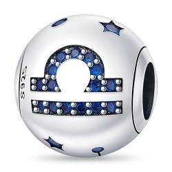 PEARLOVE Damen 12 Konstellationen Sternzeichen Stern Bead Charms 925 Sterling Silber Anhänger für Armbänder Halsketten von PEARLOVE