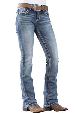 PEIHOT Damen Skinny Jeans mit hoher Taille, Stretch-Butt Lifting Jeggings, Jeans, Bauchkontrolle, klassisch, schmale Passform, Mittleres Blau, Groß von PEIHOT