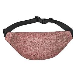 Bauchtasche in Roségold, Rosa, Unisex, wasserabweisend, leichte Gürteltasche für Reisen, Sport, Wandern, Schwarz, Einheitsgröße, Schwarz , Einheitsgröße von PEIXEN